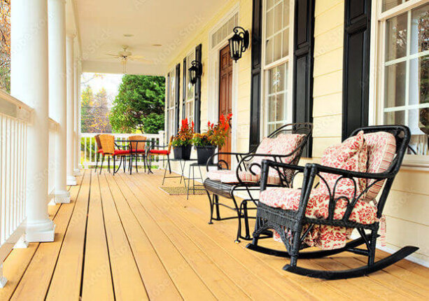 chairs on house porch